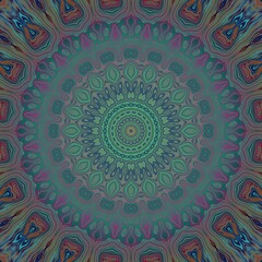 Vintage grunge mandala ornament pattern.
