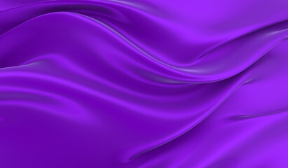 Violet silk background. Waves of red silk full screen. Abstract elegant background for your project.