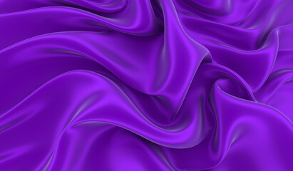 Violet silk background. Waves of red silk full screen. Abstract elegant background for your project.