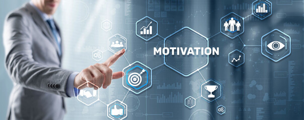 Motivation personality development concept. Achieving any goals