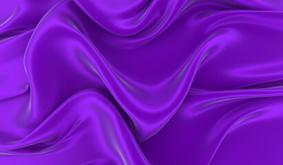 Violet silk background. Waves of red silk full screen. Abstract elegant background for your project.