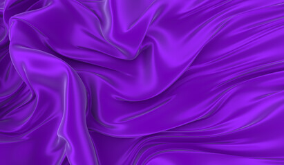 Violet silk background. Waves of red silk full screen. Abstract elegant background for your project.