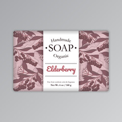Elderberry Soap Packaging Label Template