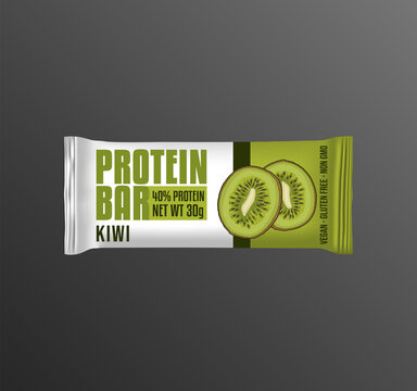 Kiwi Protein Bar Label Design Template