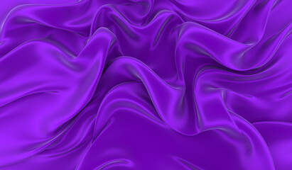Violet silk background. Waves of red silk full screen. Abstract elegant background for your project.