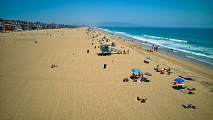 Top view of beautiful dreamy beach. General plan