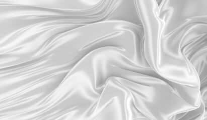 White silk background. Waves of red silk full screen. Abstract elegant background for your project.