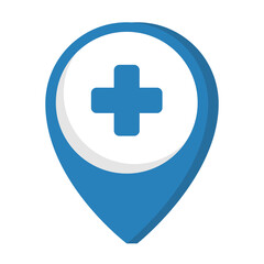 Fototapeta premium medical cross in pin