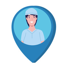 nurse in pin location