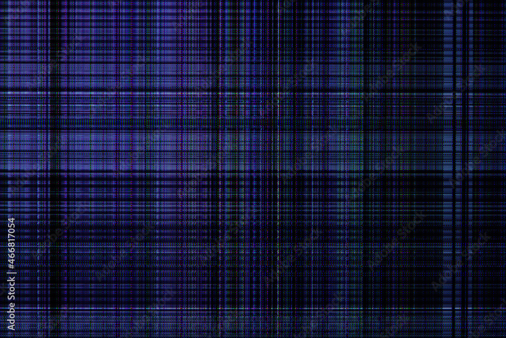 Poster dark abstract digital background: damaged screen matrix with interference of monitor and camera matr