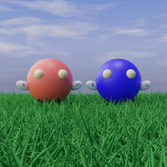 standing in the grass