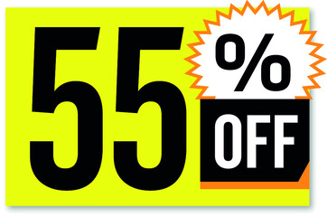 55%off, percent, off, %off, discount, sale, special offer, offer, business, symbol, illustration, buy, percentage, banner shop, shop, price, discount tag