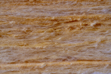 Mineral wool. Closeup view, macro.