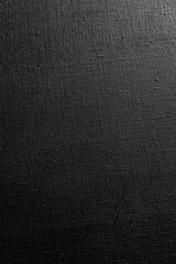 dark creative background: black primed linen canvas, uneven lighting, toning