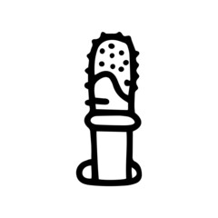 penis nozzle line vector doodle simple icon