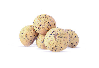 Traditional bread on white background