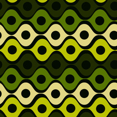 Stylized waves and circles between them. Wallpapers, textiles, packaging, background for websites or mobile applications