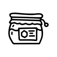 honey jar line vector doodle simple icon