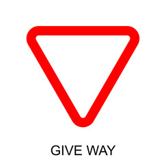 Give Way icon sign