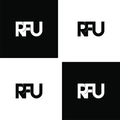 rfu initial letter monogram logo design set