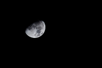 księżyc, moon, księżyc na tle nocy