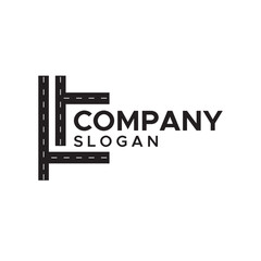 Road logo design vector template