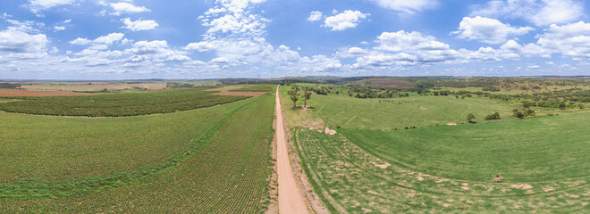estrada de terra drone