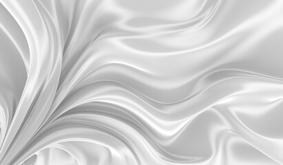White silk background. Waves of red silk full screen. Abstract elegant background for your project.