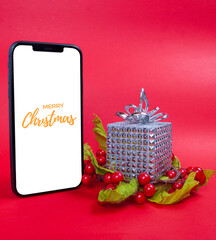 christmas card with candle