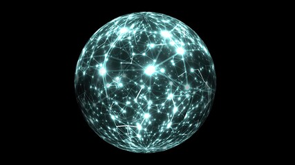 Abstract Plexus Technology Science on rotating sphere concept