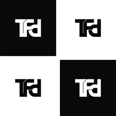tfd initial letter monogram logo design set