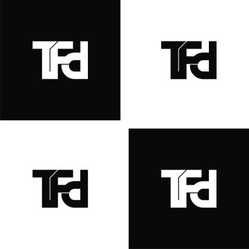 tfd initial letter monogram logo design set