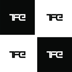 tfe initial letter monogram logo design set