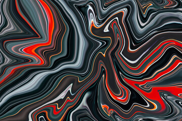 Marble ink colorful. red marble pattern texture abstract background. can be used for background or wallpaper