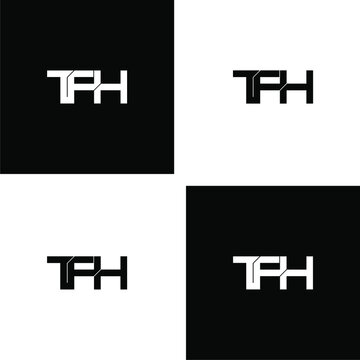 tfh initial letter monogram logo design set