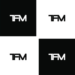 tfm initial letter monogram logo design set