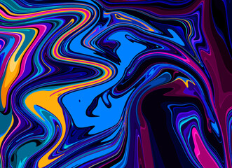 Obraz premium High Resolution Colorful fluid painting with marbling texture, 3D Rendering.