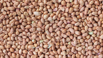 Peanut kernels with close up shot,top view.