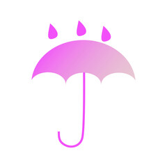 umbrella icon in pink colour 