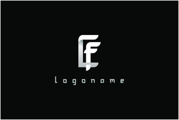 logo template with black background. simple logo with modern feel