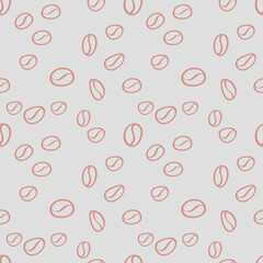 Coffee seamless pattern design. Decorate text in brown colors.