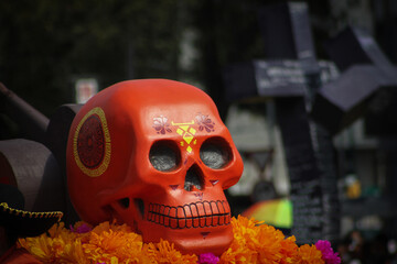 Mexico's day of the death parade in Mexico city