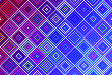 Color dodge effect illustration. Abstract geometric background consisting of squares. 