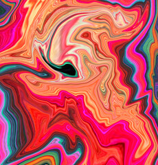 Fototapeta premium High Resolution Colorful fluid painting with marbling texture, 3D Rendering. 