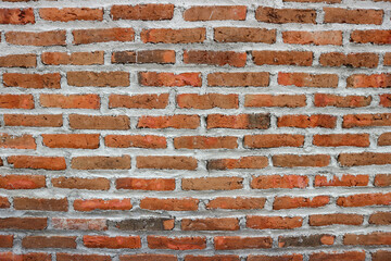 Old red brick wall texture background