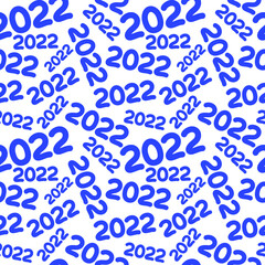 Festive new year background consisting of numbers 2022, seamless pattern	