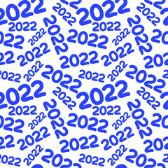 Festive new year background consisting of numbers 2022, seamless pattern	