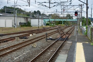 線路、ポイント切替。東北本線、一ノ関