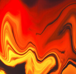 High Resolution Colorful fluid painting with marbling texture, 3D Rendering.	
