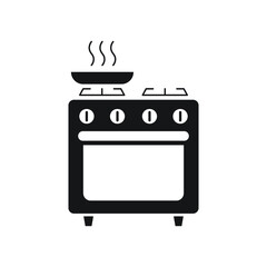 Stove icon design, cooking symbol isolated on white background